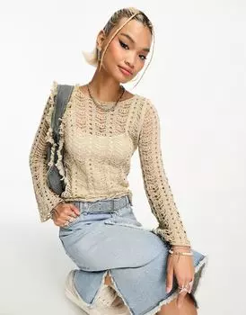 Трикотажный свитер Daisy Street с накладным верхом и лестницей