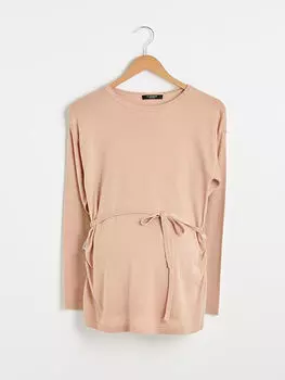 Трикотажный свитер для беременных с круглым вырезом и длинными рукавами LC Waikiki Maternity