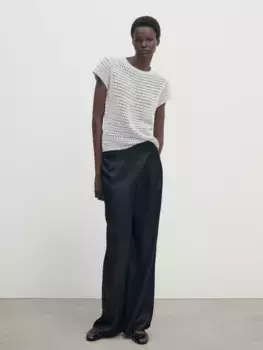 Трикотажный свитер из блестящей нити Massimo Dutti