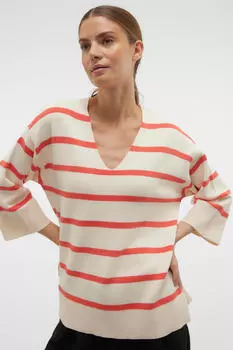 Трикотажный свитер с рукавами 3/4 Vero Moda, серый