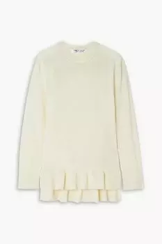 Трикотажный свитер с рюшами COMME DES GARONS, слоновая кость