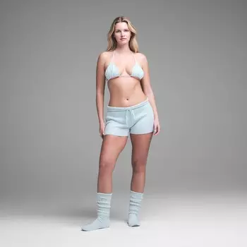 Трикотажный свитер с треугольным бралеттом SKIMS, цвет cloud