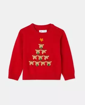 Трикотажный свитер вязки интарсия Hoho El Corte Ingls, красный