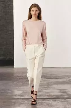 Трикотажный свитер ZARA, розовый