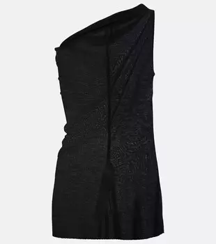 Трикотажный топ Athena на одно плечо Rick Owens, черный