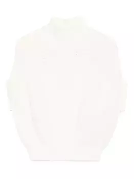 Трикотажный топ Balloon с высоким воротником SPORTMAX, белый