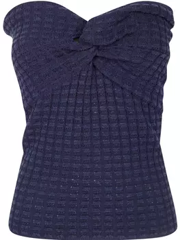 Трикотажный топ без бретелек Essentiel Antwerp, синий