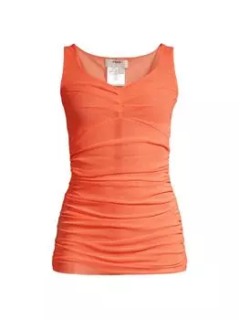 Трикотажный топ без рукавов Canotta Fuzzi, коралловый