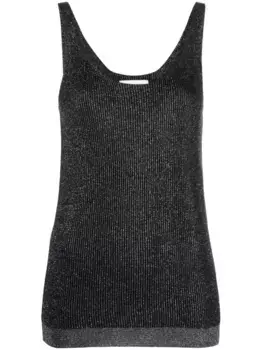 Трикотажный топ без рукавов Fabiana Filippi, черный