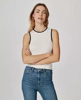 Трикотажный топ без рукавов Jack & Jones, белый