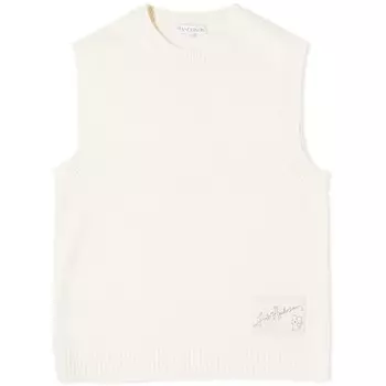 Трикотажный топ без рукавов JW Anderson с фирменной нашивкой
