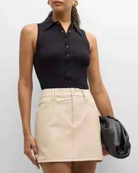 Трикотажный топ без рукавов Oliver A.L.C., цвет Black