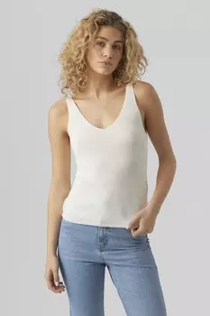 Трикотажный топ без рукавов Vero Moda, белый