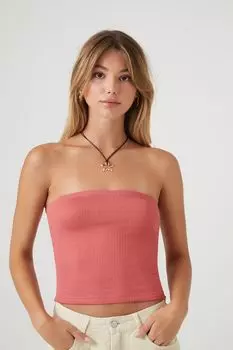 Трикотажный топ без рукавов в рубчик Forever 21