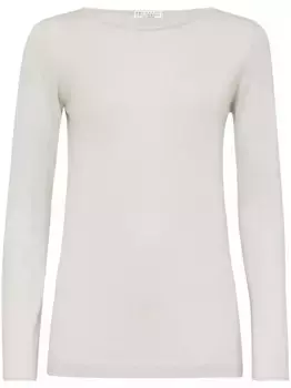 Трикотажный топ Brunello Cucinelli, нейтральный