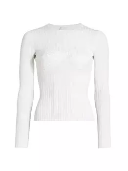 Трикотажный топ Faye AKNVAS, белый