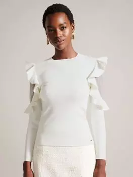 Трикотажный топ Floraas Ted Baker, белый