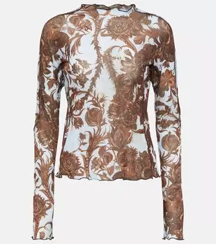 Трикотажный топ halcyon с цветочным принтом Knwls, мультиколор