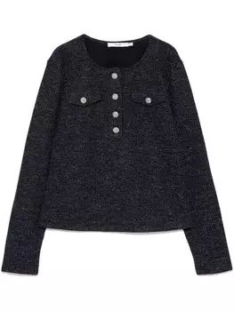 Трикотажный топ хенли B+ab, синий