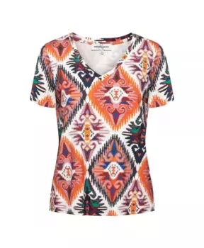 Трикотажный топ Ikat с v образным вырезом &Co Woman, мультиколор