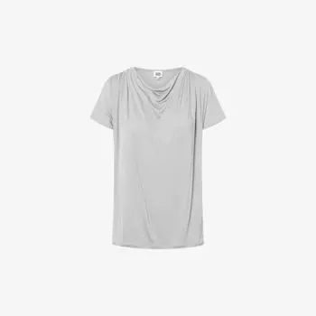 Трикотажный топ kalani с драпированным воротником Twist & Tango, серый