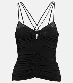 Трикотажный топ Leila со сборками ISABEL MARANT, черный