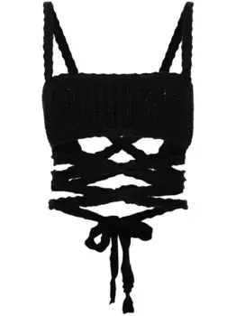 Трикотажный топ Lush Nature Alanui, черный