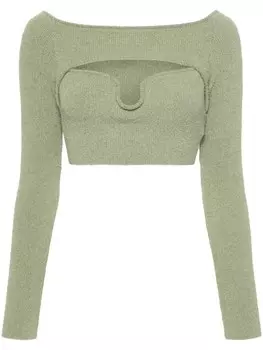 Трикотажный топ Marnin Nanushka, зеленый