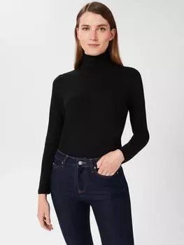 Трикотажный топ Mischa с высоким воротником Hobbs, черный