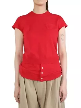 Трикотажный топ на пуговицах MERYLL ROGGE, красный