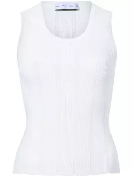 Трикотажный топ Perry в рубчик Proenza Schouler White Label, белый