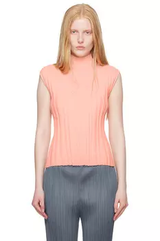 Трикотажный топ Pleats Please Issey Miyake, розовый