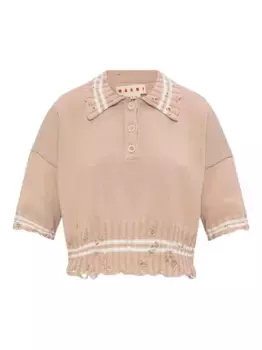 Трикотажный топ-поло Marni, розовый