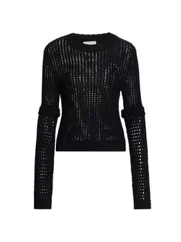 Трикотажный топ Prado с длинными рукавами AKNVAS, черный