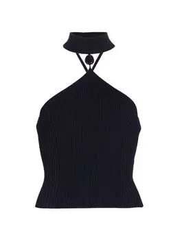 Трикотажный топ Rubie в рубчик с воротником под горло SIMKHAI