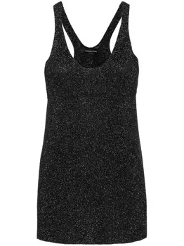 Трикотажный топ с эффектом металлик Fabiana Filippi, черный