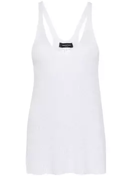 Трикотажный топ с эффектом металлик Fabiana Filippi, серебристый