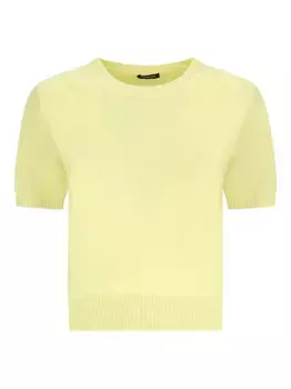 Трикотажный топ с короткими рукавами Canessa, желтый