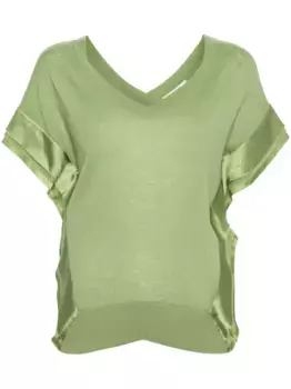 Трикотажный топ с короткими рукавами Dorothee Schumacher, зеленый
