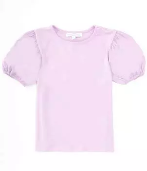 Трикотажный топ с короткими рукавами Honey & Sparkle для больших девочек 7–16 лет, фиолетовый