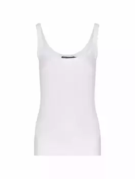 Трикотажный топ с логотипом Dolce&Gabbana, белый