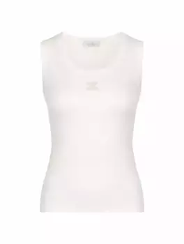 Трикотажный топ с логотипом Panicale, белый