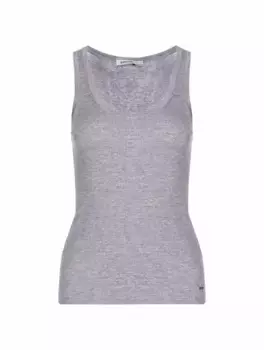 Трикотажный топ с логотипом Simkhai, серый