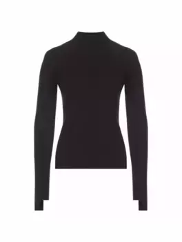 Трикотажный топ с логотипом Victoria Beckham, черный