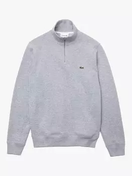 Трикотажный топ с молнией 1/4 Lacoste, серебряный китай