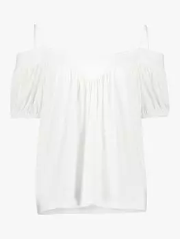 Трикотажный топ с открытыми плечами Margaux Baukjen, чисто белый