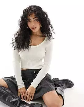 Трикотажный топ с овальным вырезом ASOS DESIGN