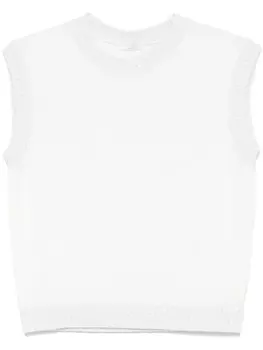 Трикотажный топ с пайетками Peserico, белый