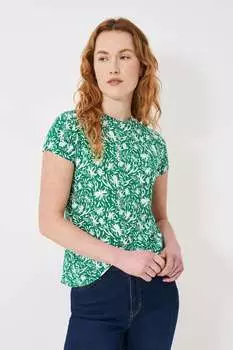 Трикотажный топ с принтом Crew Clothing Company, зеленый
