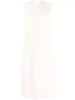 Трикотажный топ с разрезом сбоку JIL SANDER, нейтральный